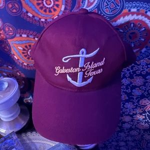 Red Galveston Island Baseball hat